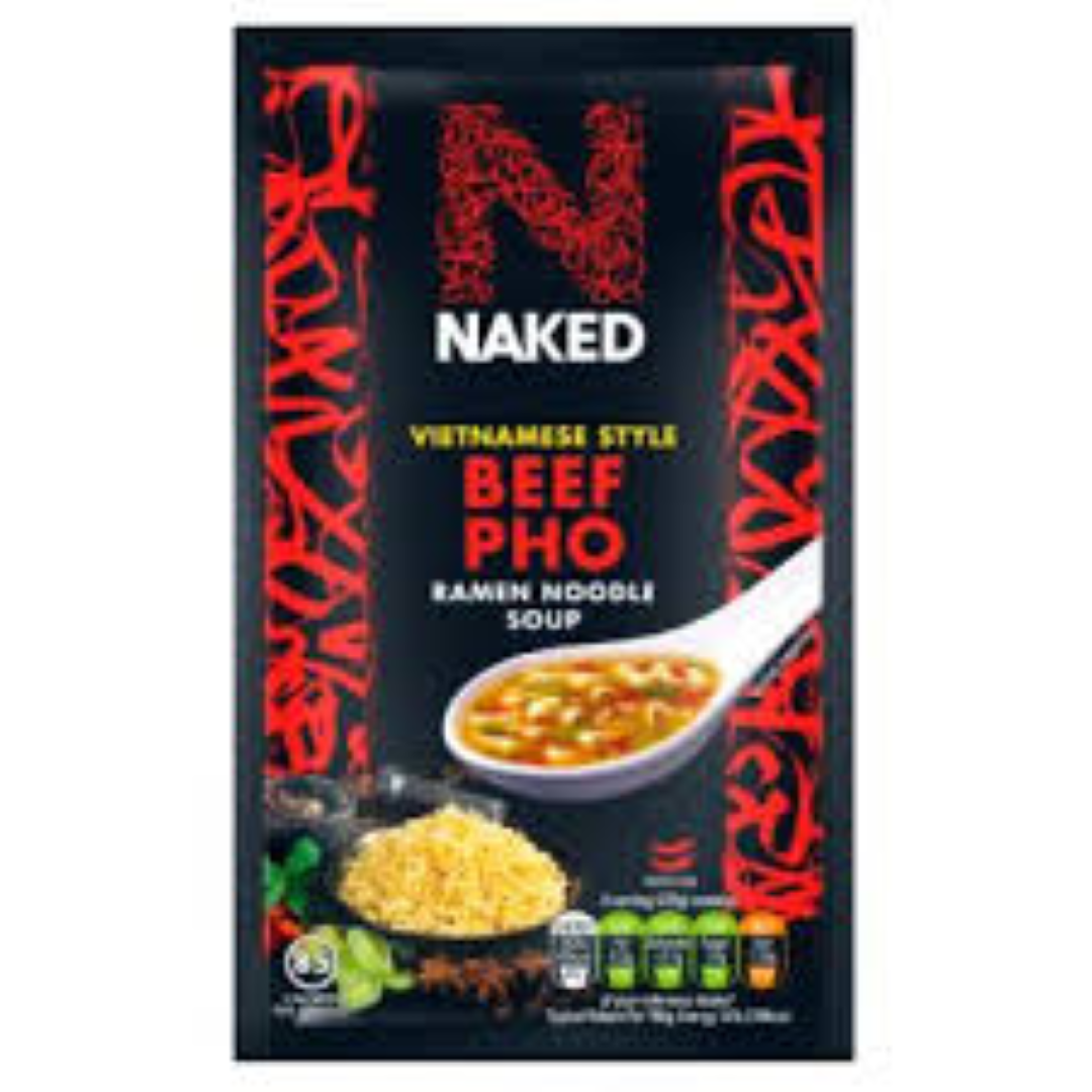NAKED VIETNAMESE STYLE BEEF PHO RAMEN NOODLE SOUP 25G
